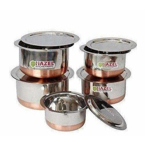 Copper Bottom Top with Lid - 5 Pcs