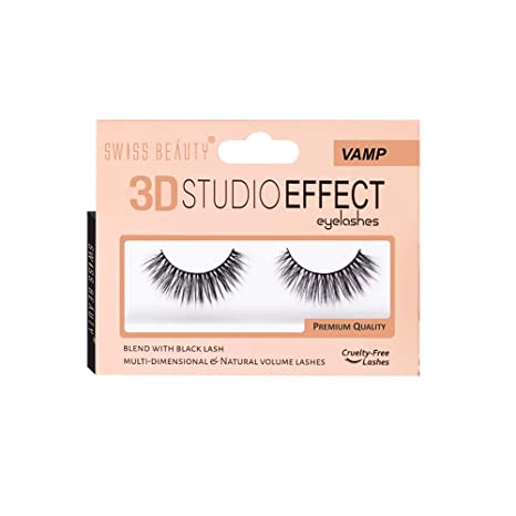 Swiss Beauty 3D Studio Effect Eyelashes Pack Of 2 2g Each