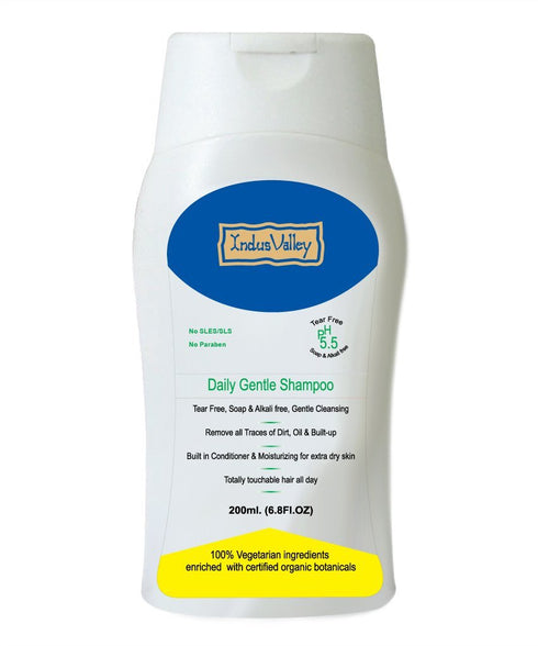 INDUS VALLEY Daily Care Shampoo Enriched with Organic Ingredients Without SLES 200ml