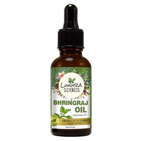 Luxura Sciences Organic Bhringraj Oil Pure and Natural Premium Therapeutic Grade Oil - Best for Hair Nourishment, Hair Growth and Skin Care - 30ML