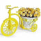 Cycle Shape Plastic Decoration Flower Vase with Peonies Bunch