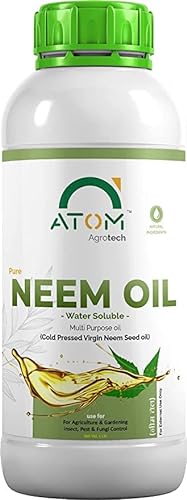 ATOM AGROTECH Organic Cold Pressed PURE NEEM OIL