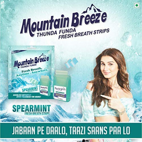Mountain Breeze Sugar-Free Spearmint Fresh Breath Strips