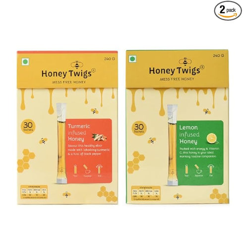 Honey Twigs Natural Honey | Turmeric Honey and Lemon Honey