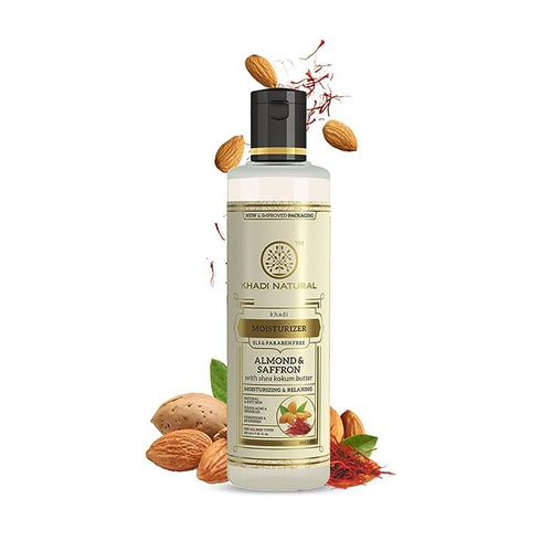 Khadi Natural Almond & Saffron Herbal Moisturizer 210ml