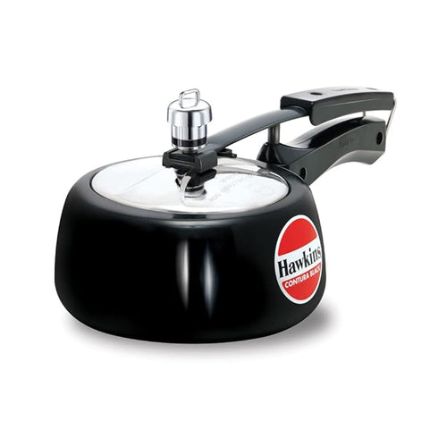 Hawkins Contura Hard Anodised Aluminium Inner Lid Pressure Cooker Black