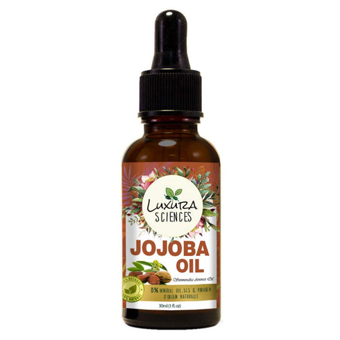 Luxura Sciences JOJOBA OIL 100% Pure Cold Pressed Natural Unrefined Moisturizer for Skin Hair and Nails,Natural Cold Pressed Unrefined Hexane Free Oil for Hair & Face (15 ML)