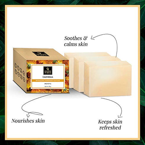 Good Vibes Calendula Revitalizing Handmade Soap Bar 100g