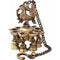 Peacock Hanging Brass Diya with Bells