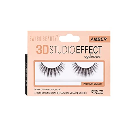 Swiss Beauty 3D Studio Effect Eyelashes Pack Of 2 2g Each