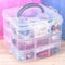 3 layers detachable storage box Transparent Plastic Storage Box Jewelry Organizer Holder