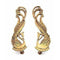 Peacock Design Brass Door Handle Pair (2 pcs)