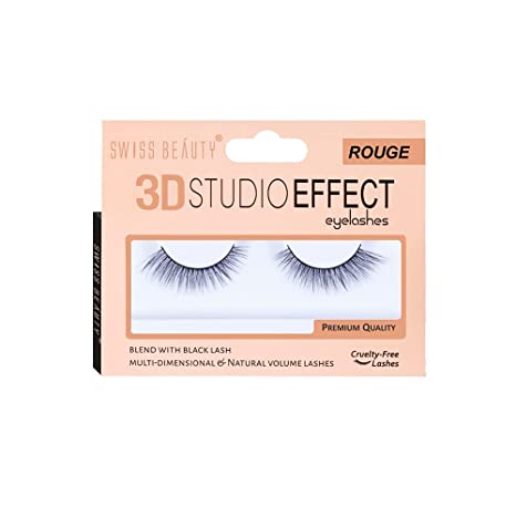 Swiss Beauty 3D Studio Effect Eyelashes Pack Of 2 2g Each