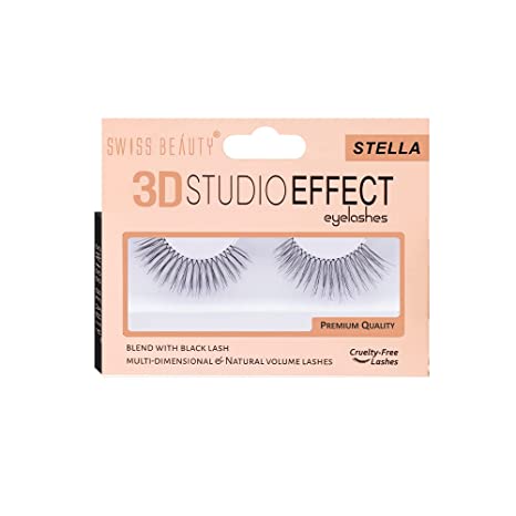 Swiss Beauty 3D Studio Effect Eyelashes Pack Of 2 2g Each