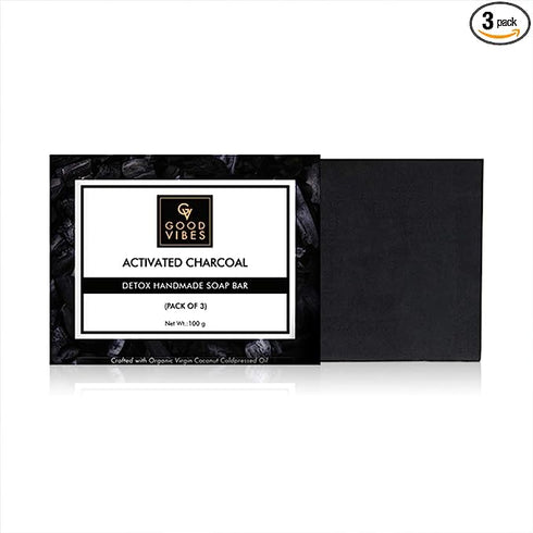 Good Vibes Activated Charcoal Detox Handmade Soap Bar 100g