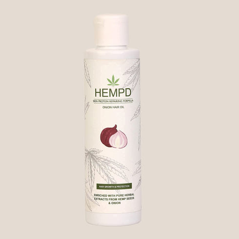 Hempd Onion Hair Oil, Hemp Seed Oil, Immune System Support, Focus Calm, Stress, Mood, Pure Extract, Rich in Omega 3&6&9 and Fatty Acids 200 ML
