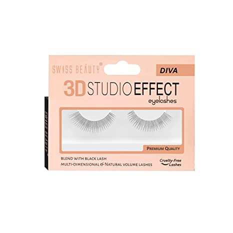 Swiss Beauty 3D Studio Effect Eyelashes Pack Of 2 2g Each