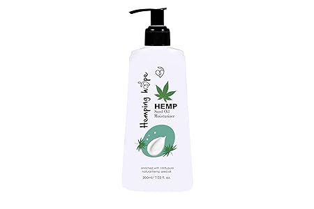 Hemping Hope :Natural Hemp Seed Oil Nourishing Moisturiser For Face Glow & Skin Hydration 200 ml Pump