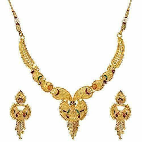 One Gram Gold - Traditional Party Wedding Wear - Jewellery Set