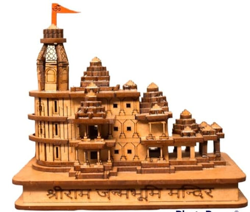 Shri Ram Mandir Ayodhya 3D Wood Tempal With Full Polished