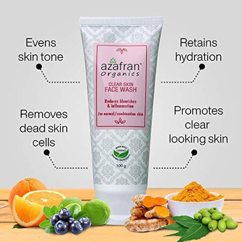 Azafran Organics Clear Skin Face Wash 50ml
