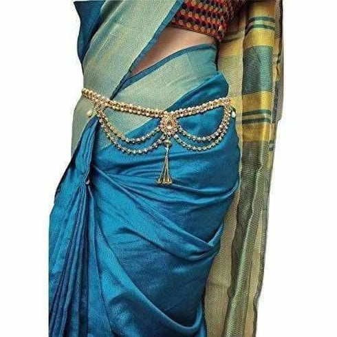 Gold Polished Pearl Kamarband Chain