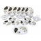 Dinner Set of 32 Pieces with Brownish Prints