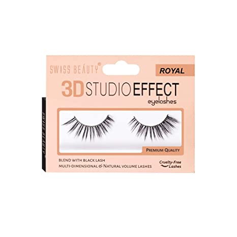 Swiss Beauty 3D Studio Effect Eyelashes Pack Of 2 2g Each