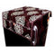 Floral Design Fridge Top Cover with 6 Utility Pockets - Brown Color