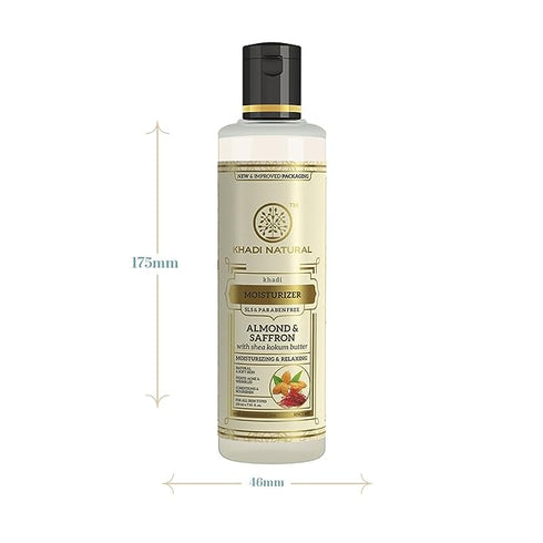 Khadi Natural Almond & Saffron Herbal Moisturizer 210ml