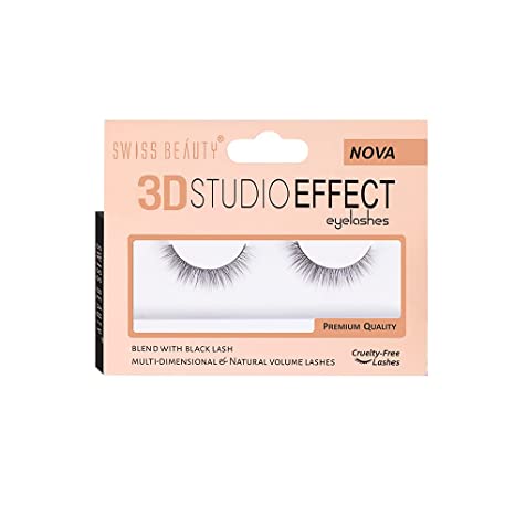 Swiss Beauty 3D Studio Effect Eyelashes Pack Of 2 2g Each