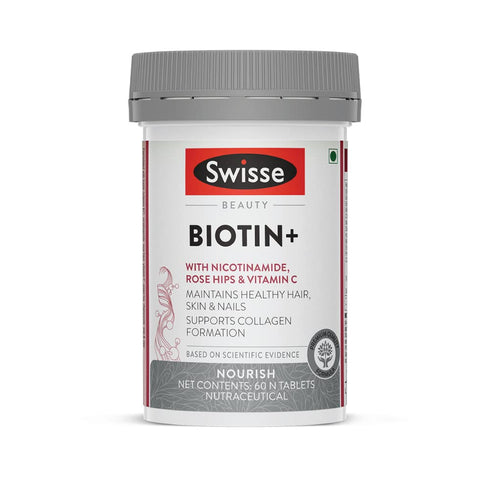 Swisse Beauty Biotinand with Nicotinamide Rose Hips & Vitamin C Tablet 60 Tablets
