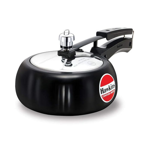Hawkins Contura Hard Anodised Aluminium Inner Lid Pressure Cooker Black