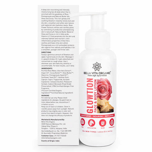 Bella Vita Organic Glowtion Face & Body Butter Lotion 100ml