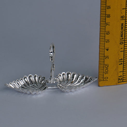 Pure Silver Kumkum Haldi Betel Leaf Set 23.2g