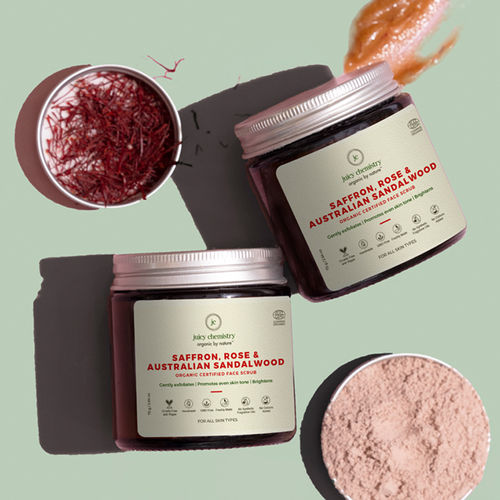 Juicy Chemistry Saffron, Rose & Australian Sandalwood Face Scrub 80g PUSHMYCART