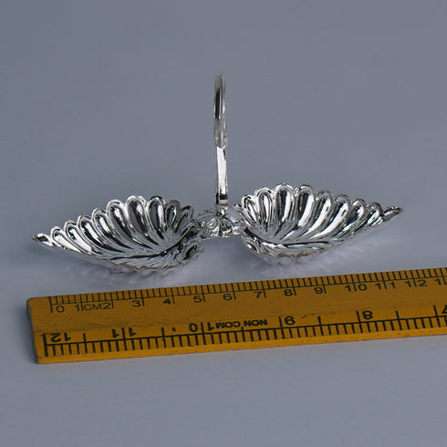 Pure Silver Kumkum Haldi Betel Leaf Set 23.2g