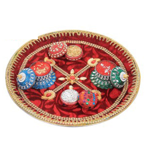 Pooja Thaali With Jari Work