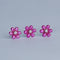 Pure Silver Enamel Flowers 9g (Pack of 3)