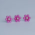 Pure Silver Enamel Flowers 9g (Pack of 3)