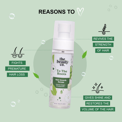 the beauty co Root To Tip : Hair Growth Kit | Shampoo Oil Serum and Charcoal Scrub