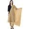 A R Silk Chanderi Piping Regular Dupatta Golden Color Dupatta
