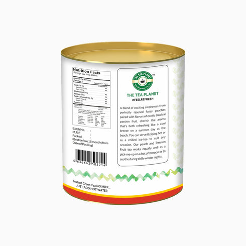 The Tea Planet Peach & Passion Fruit Flavoured Instant Green Tea