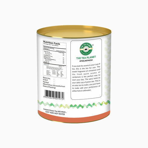 The Tea Planet Cinnamon Cardamom Flavoured Instant Green Tea