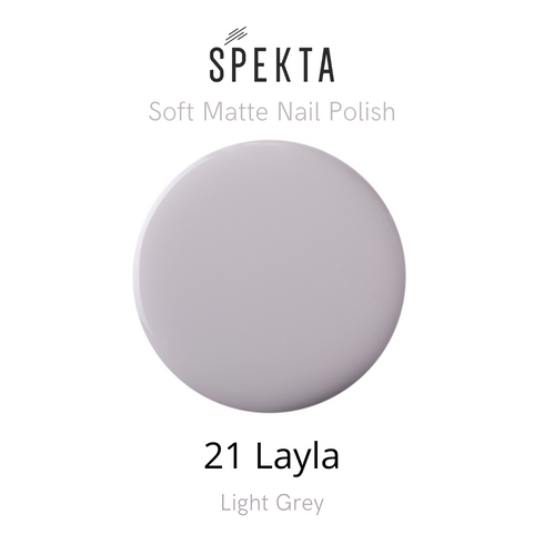 Spekta Matte Nail Polish 21 Layla Light Grey