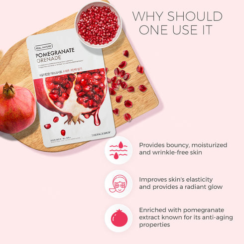 The Face Shop Real Nature Pomegranate Face Mask 20g