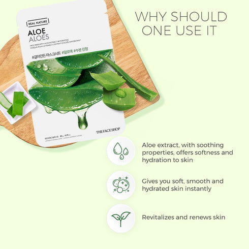The Face Shop Real Nature Aloe Face Mask 20g