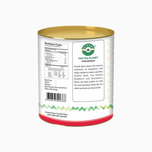 The Tea Planet Strawberry & Rasberry Flavoured Instant Green Tea