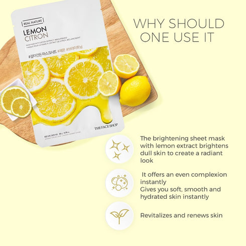The Face Shop Real Nature Lemon Face Mask 20g