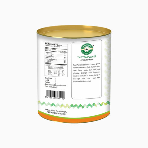 The Tea Planet Cococnut Orange Flavoured Instant Green Tea